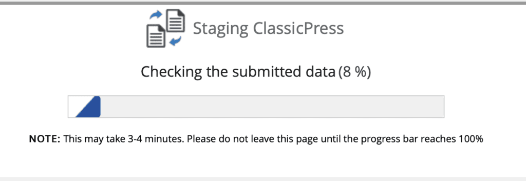 Creating Staging site for ClassicPress